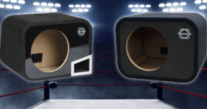 Two subwoofer enclosures