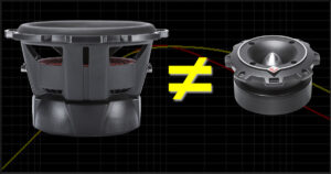 Two different subwoofers